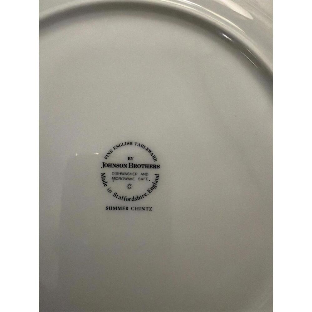 Set of 6 Johnson Brothers Summer Chintz Dinner Plates 10.5" - Picture 7 of 7